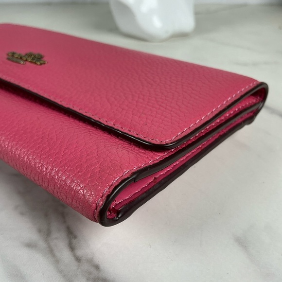 Coach 39745 Pink Fuchsia Leather Women's Wallet - Picture 10 of 15